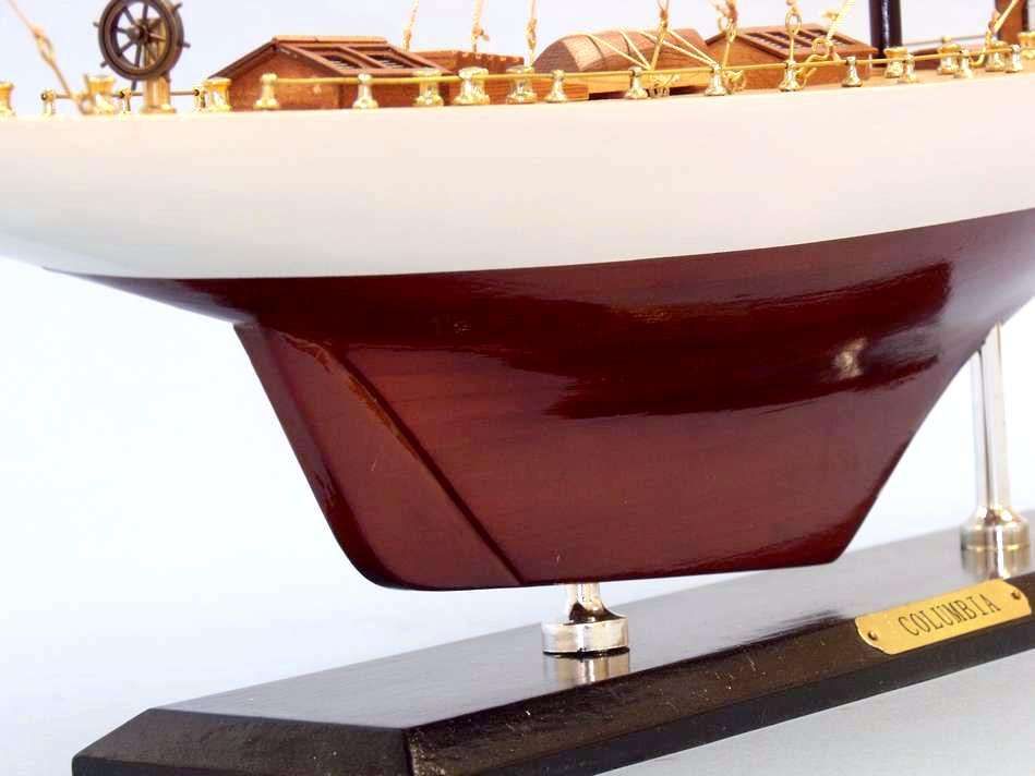 Wooden Columbia Limited Model Sailboat Decoration 35"