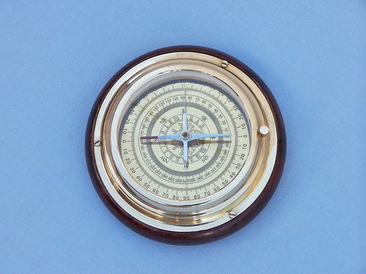 Brass Directional Desktop Compass 6"