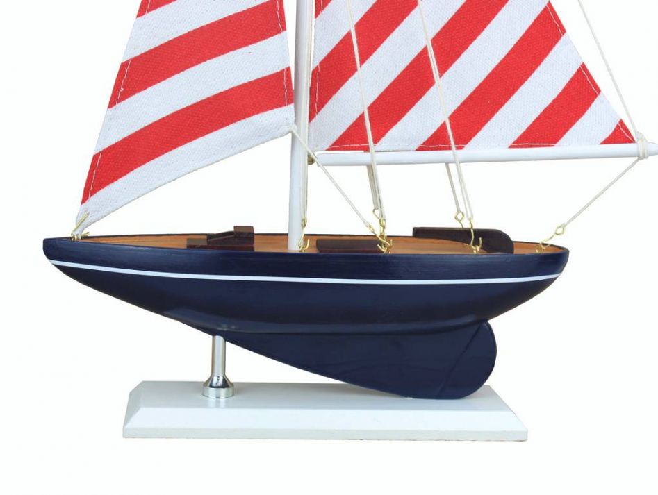 Wooden Nautical Delight Model Sailboat 17"