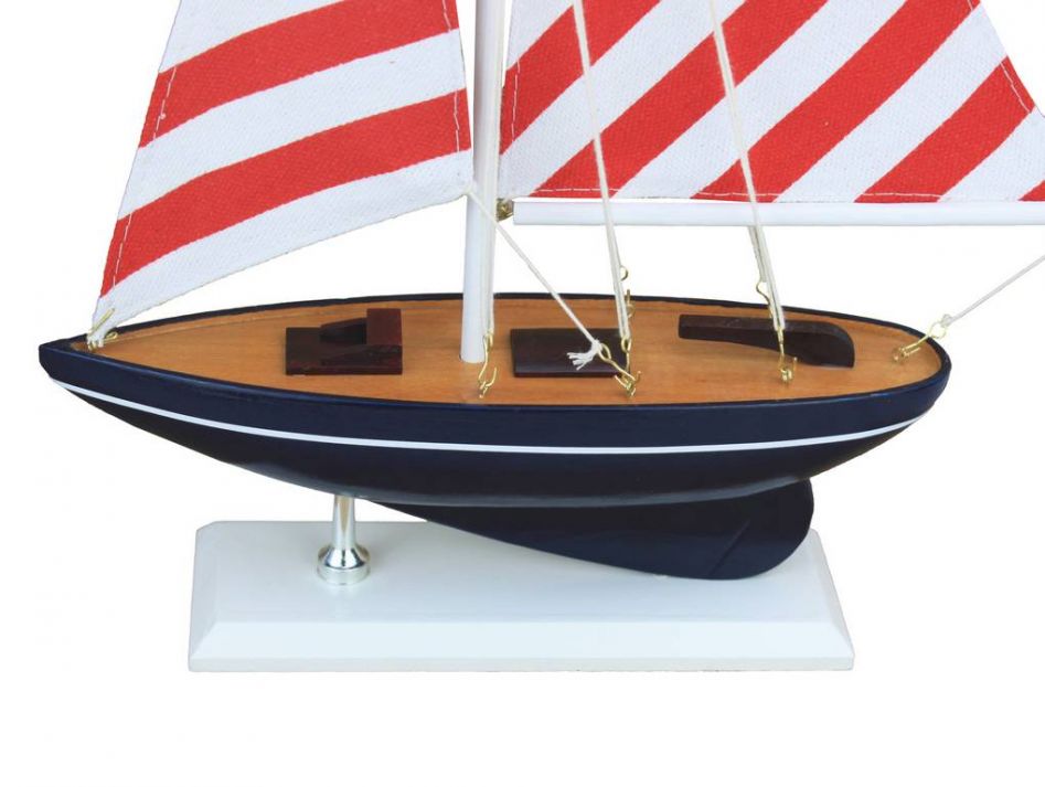 Wooden Nautical Delight Model Sailboat 17"