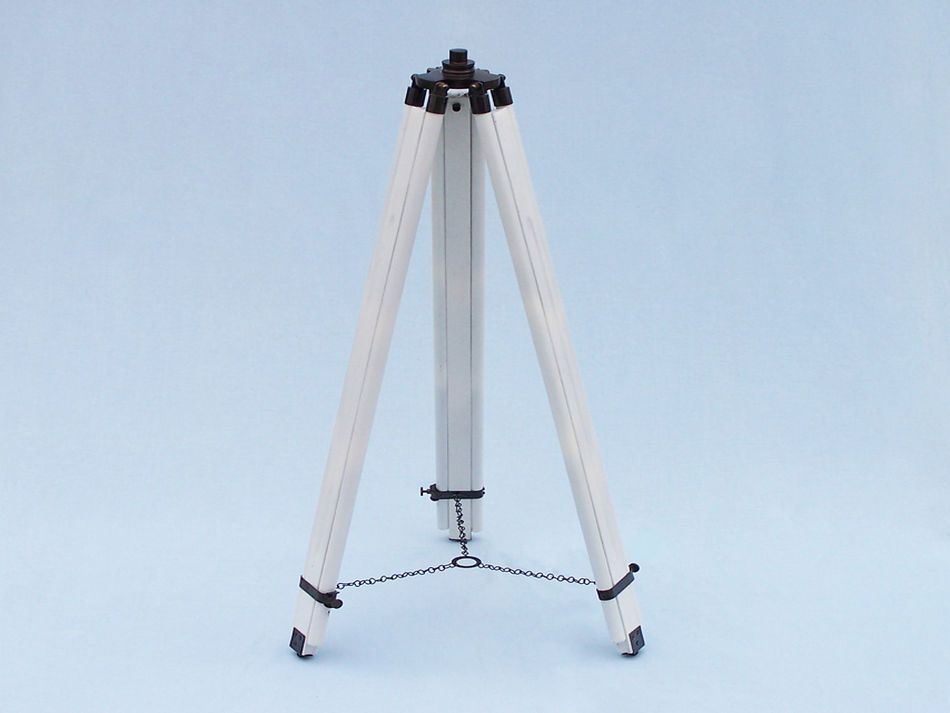 Floor Standing Oil Rubbed Bronze/White Leather Galileo Telescope 65"