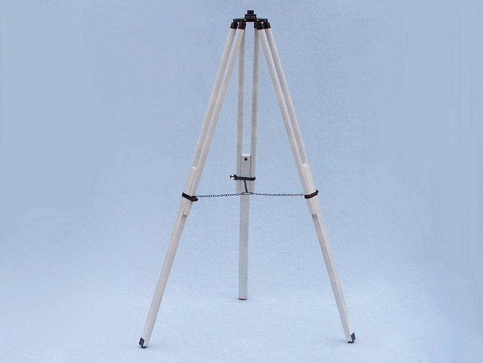 Floor Standing Oil Rubbed Bronze/White Leather Galileo Telescope 65"
