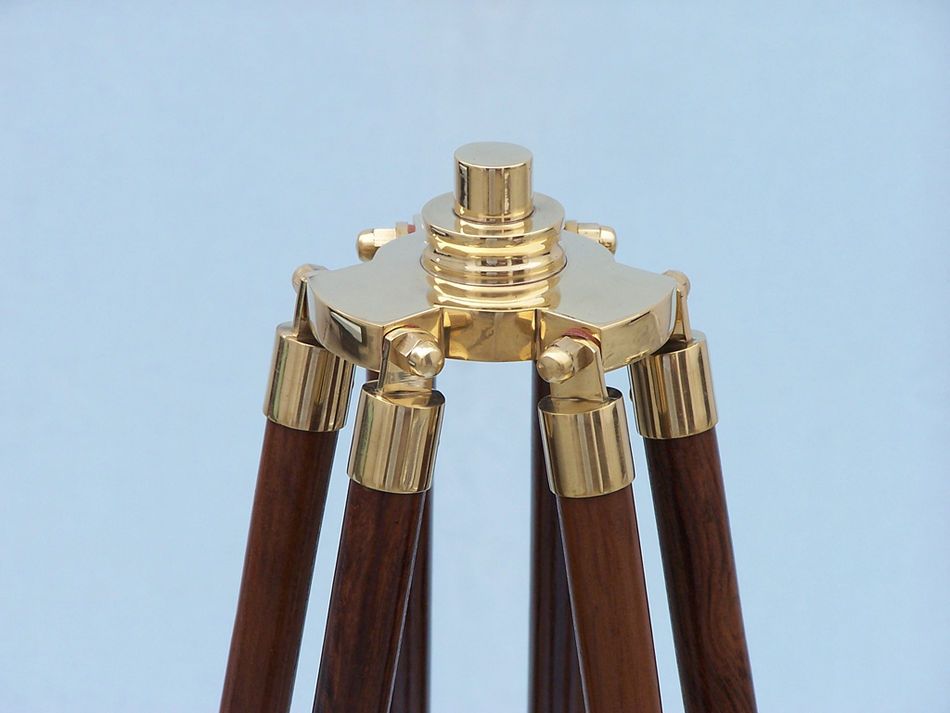 Floor Standing Brass/Wood Galileo Telescope 65"