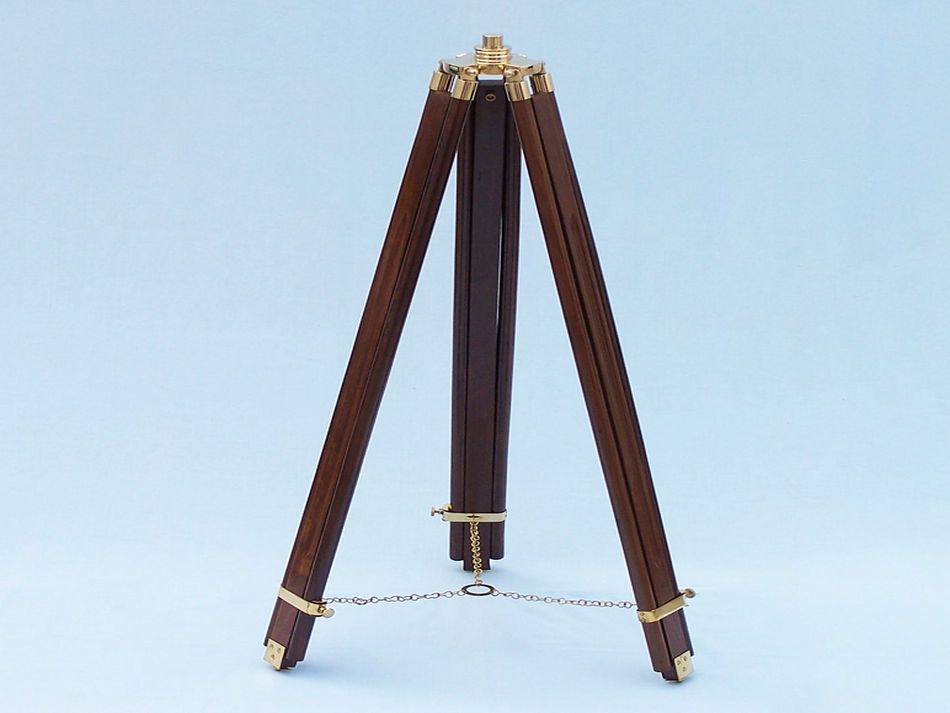 Floor Standing Brass/Wood Galileo Telescope 65"