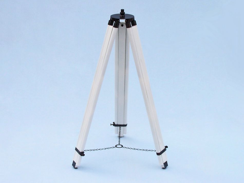 Admirals Floor Standing Oil Rubbed Bronze with White Leather Telescope 60"