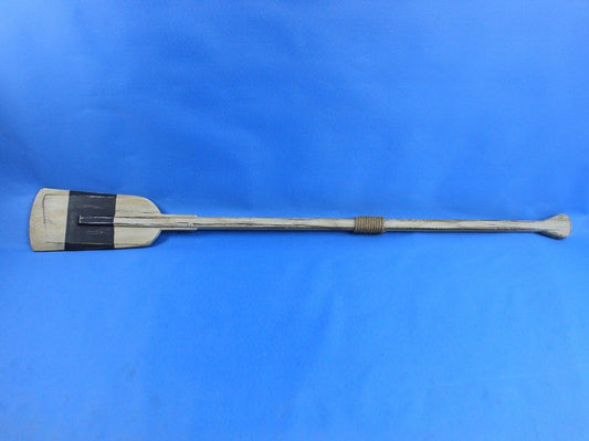 Wooden Rustic King Harbor Decorative Squared Rowing Boat Oar with Hooks 50"
