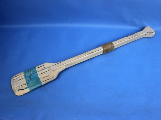 Wooden Herring Cove Decorative Squared Rowing Boat Oar w/ Hooks 24"