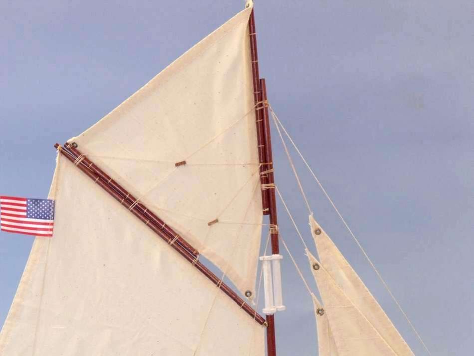 Wooden Defender Limited Model Sailboat 25"