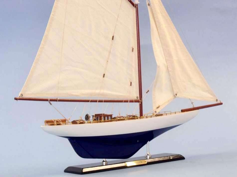 Wooden Defender Limited Model Sailboat 25"