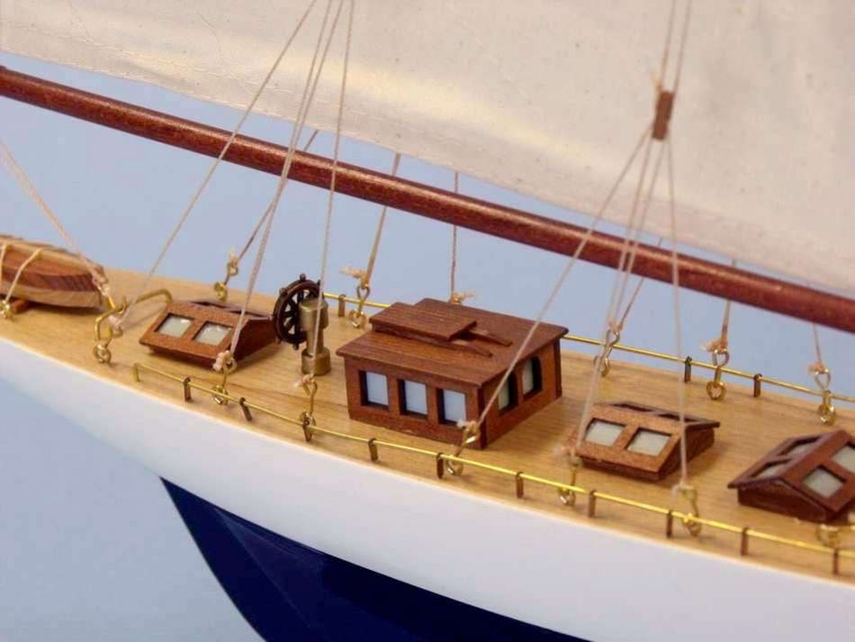 Wooden Defender Limited Model Sailboat 25"