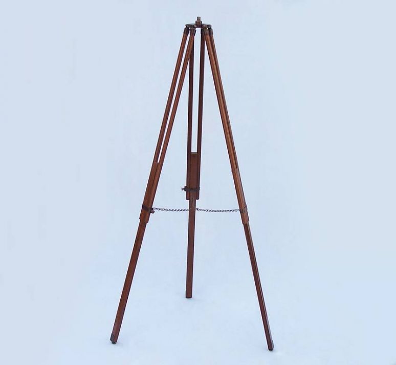 Floor Standing Antique Copper With Leather Anchormaster Telescope 65"