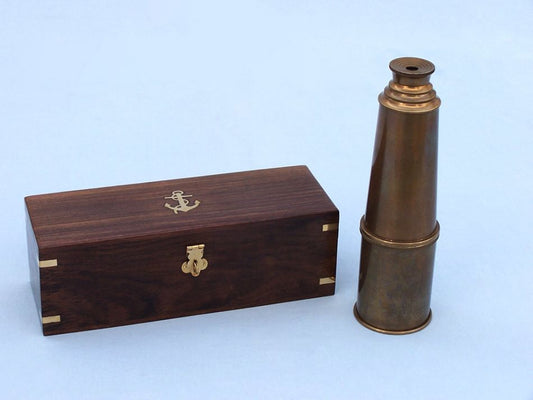 Deluxe Class Antique Brass Admiral's Spyglass Telescope 27"