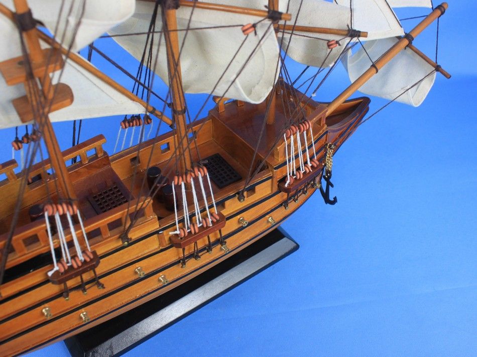 Wooden Spanish Galleon Tall Model Ship 20"