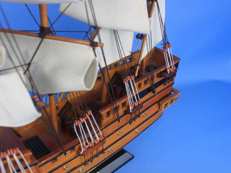 Wooden Spanish Galleon Tall Model Ship 20"