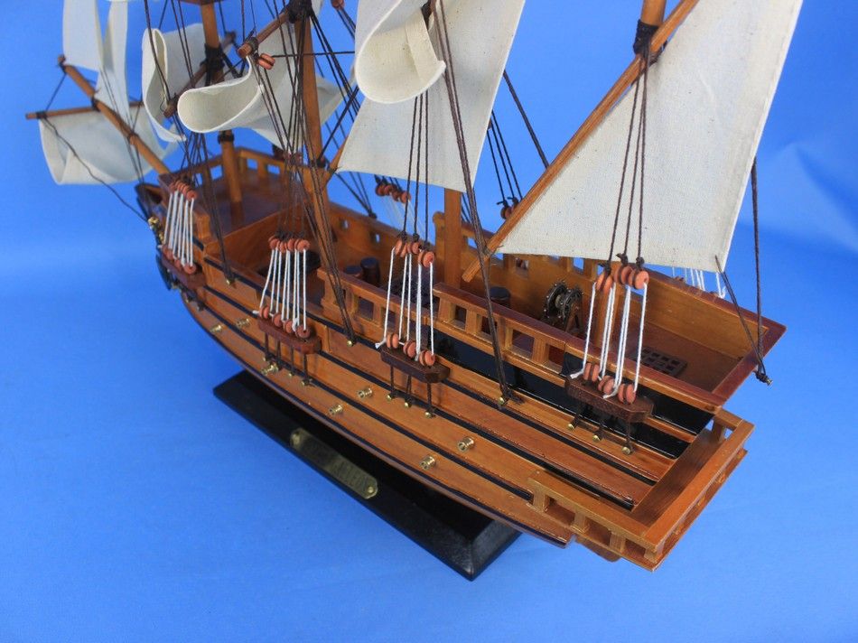Wooden Spanish Galleon Tall Model Ship 20"