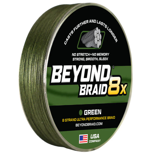 BEYOND BRAID GREEN 8X ULTRA PERFORMANCE 8 STRAND 500 Yards 15-80lb