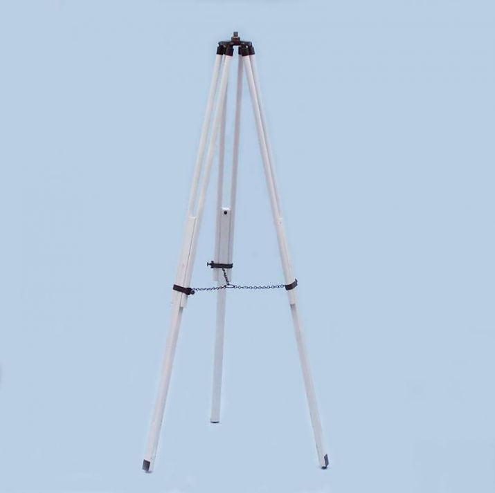 Floor Standing Bronze With White Leather Binoculars 62"