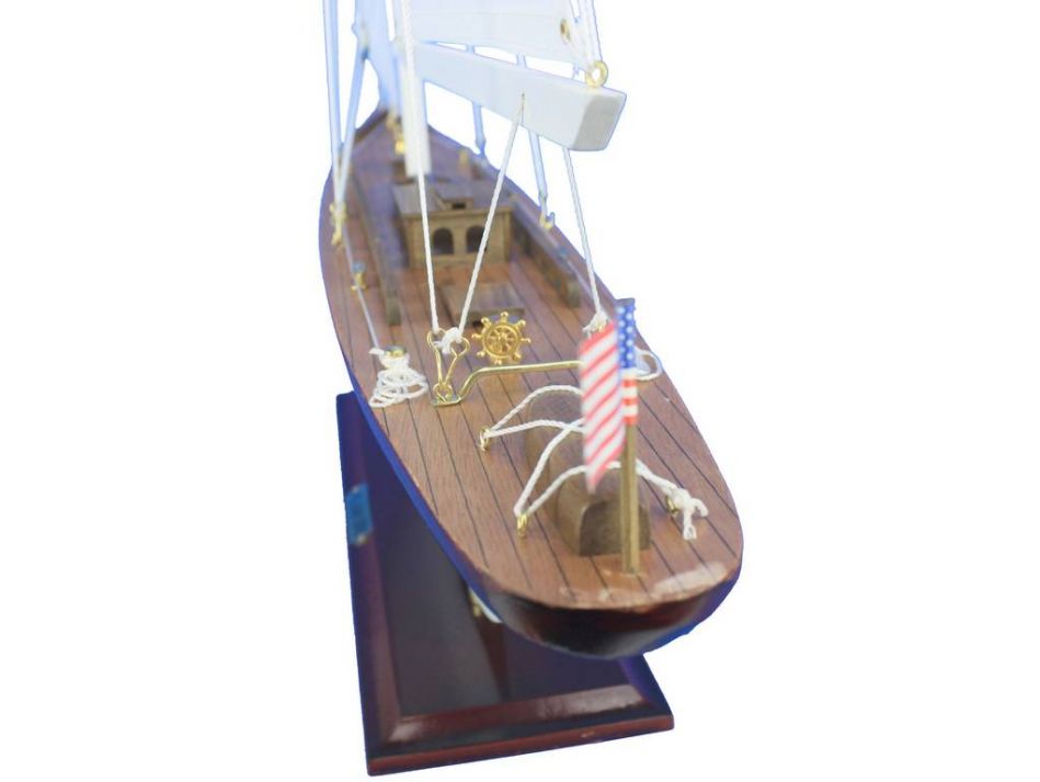 Wooden William Fife Model Sailboat Decoration 35"