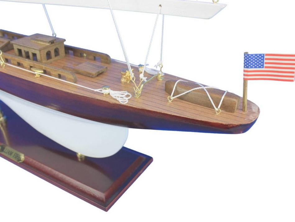 Wooden William Fife Model Sailboat Decoration 35"
