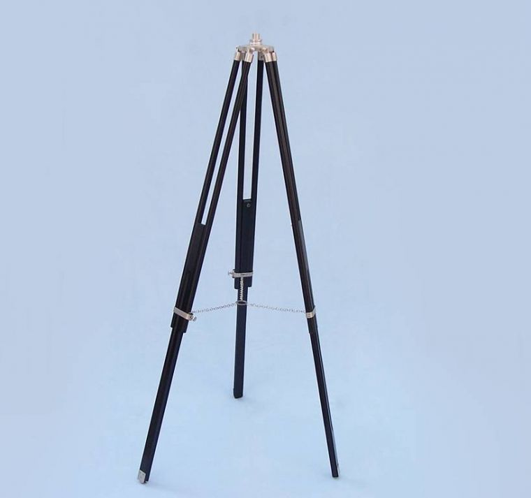 Floor Standing Brushed Nickel With Leather Galileo Telescope 65"