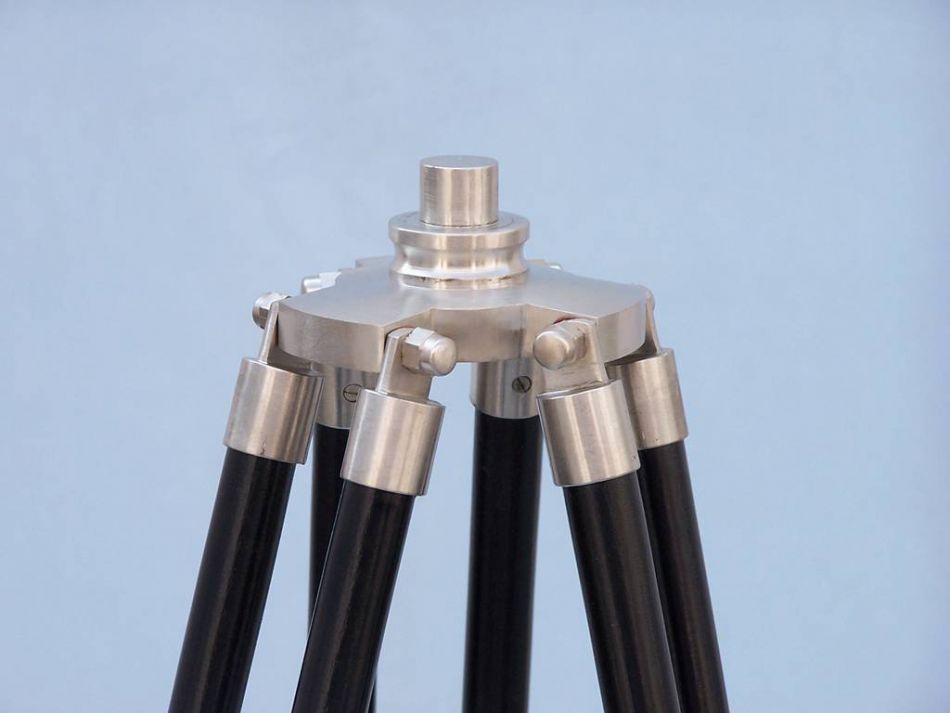 Floor Standing Brushed Nickel With Leather Galileo Telescope 65"