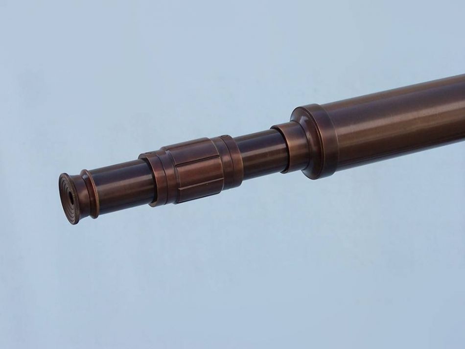 Floor Standing Bronzed Galileo Telescope 65"