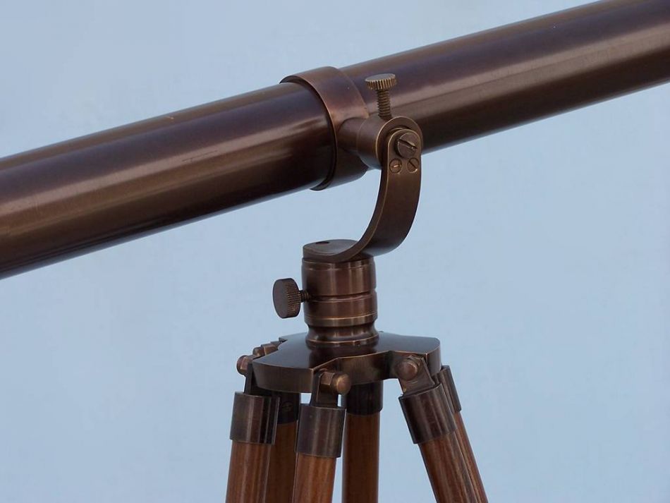 Floor Standing Bronzed Galileo Telescope 65"