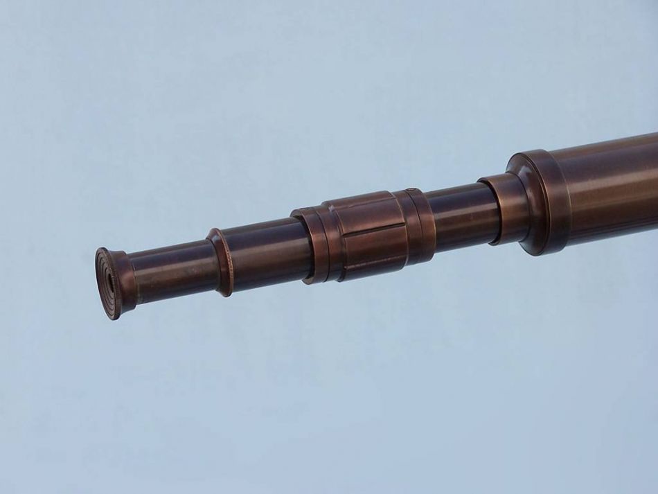 Floor Standing Bronzed Galileo Telescope 65"