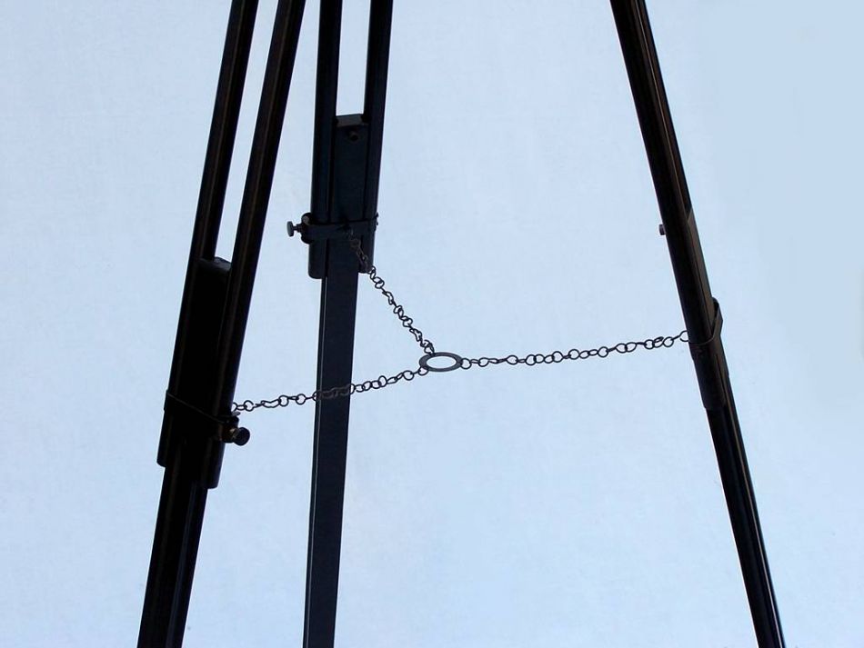 Floor Standing Oil-Rubbed Bronze-White Leather With Black Stand Galileo Telescope 65"