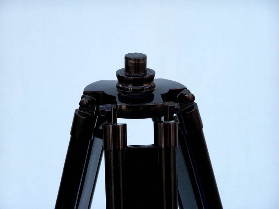 Floor Standing Oil-Rubbed Bronze-White Leather With Black Stand Galileo Telescope 65"