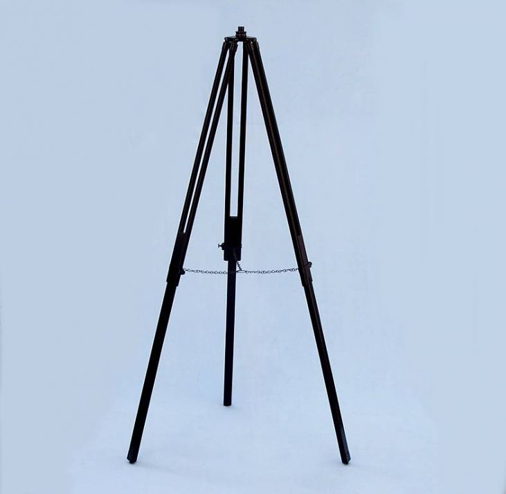 Floor Standing Oil-Rubbed Bronze-White Leather With Black Stand Galileo Telescope 65"