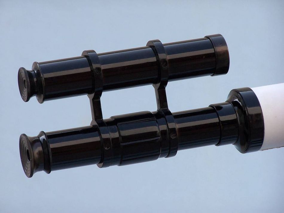 Floor Standing Oil-Rubbed Bronze-White Leather With Black Stand Griffith Astro Telescope 65"