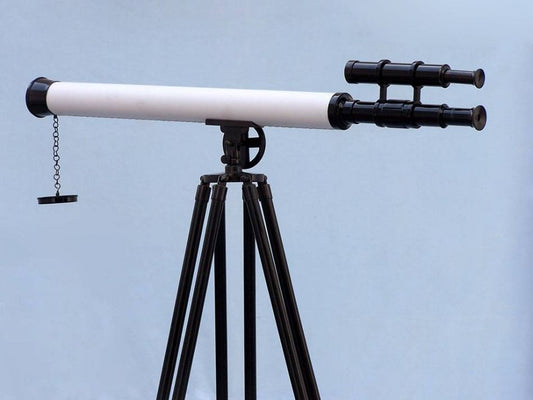 Floor Standing Oil-Rubbed Bronze-White Leather With Black Stand Griffith Astro Telescope 65"