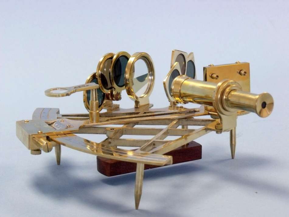 Admiral's Brass Sextant with Rosewood Box 12"