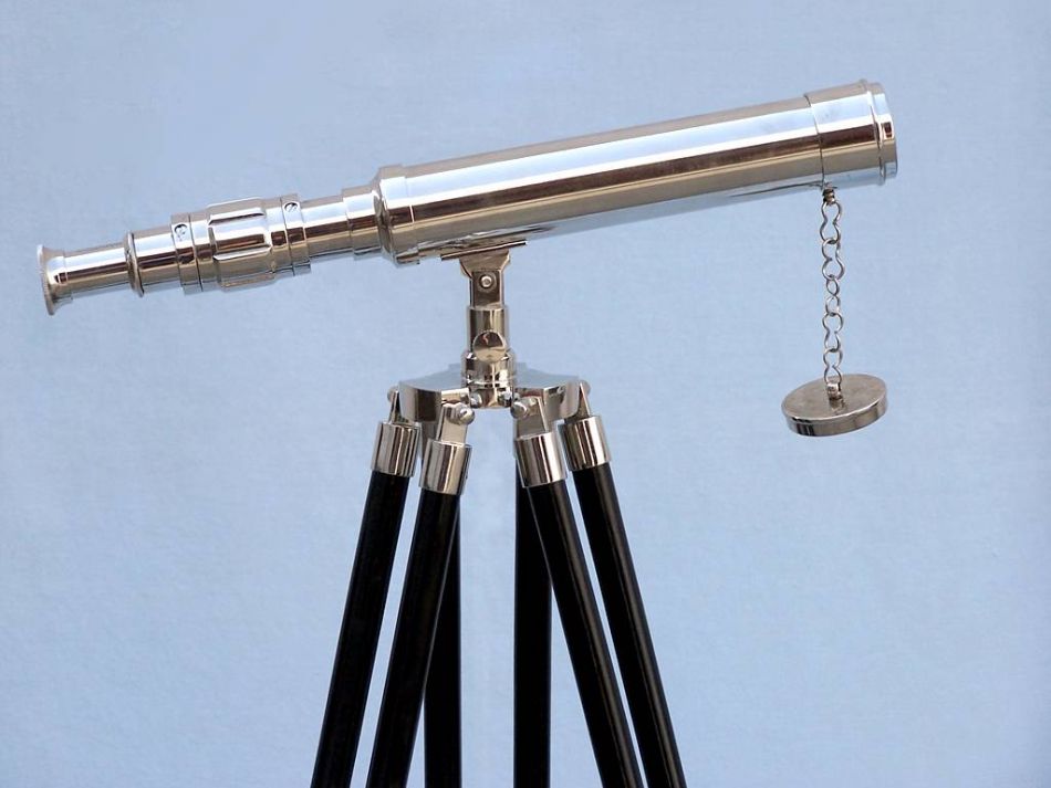 Standing Chrome Harbor Master Telescope 30"