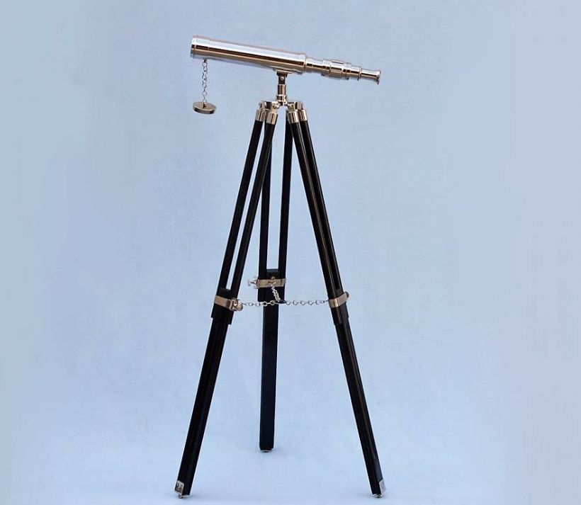 Standing Chrome Harbor Master Telescope 30"