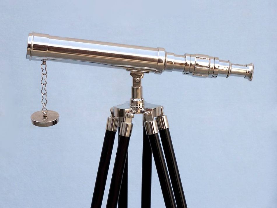 Standing Chrome Harbor Master Telescope 30"