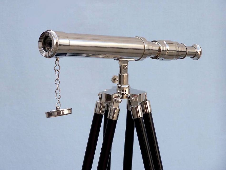 Standing Chrome Harbor Master Telescope 30"