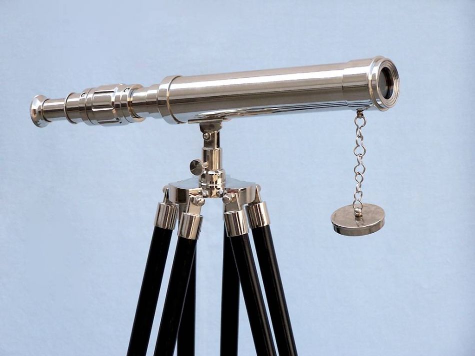 Standing Chrome Harbor Master Telescope 30"