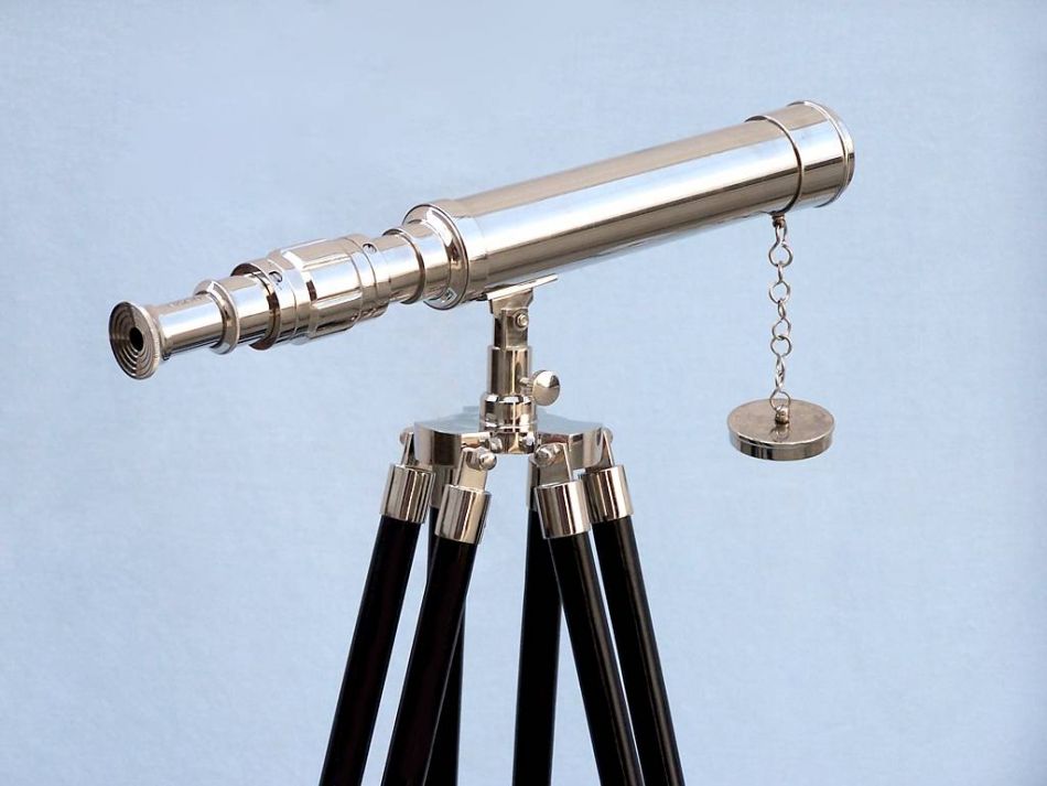 Standing Chrome Harbor Master Telescope 30"