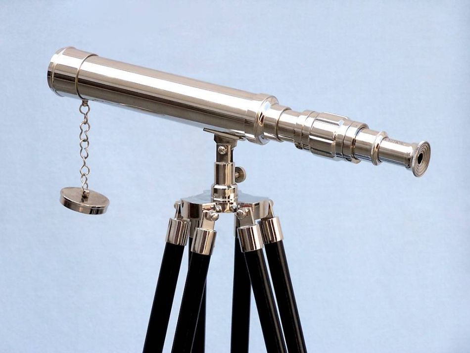 Standing Chrome Harbor Master Telescope 30"