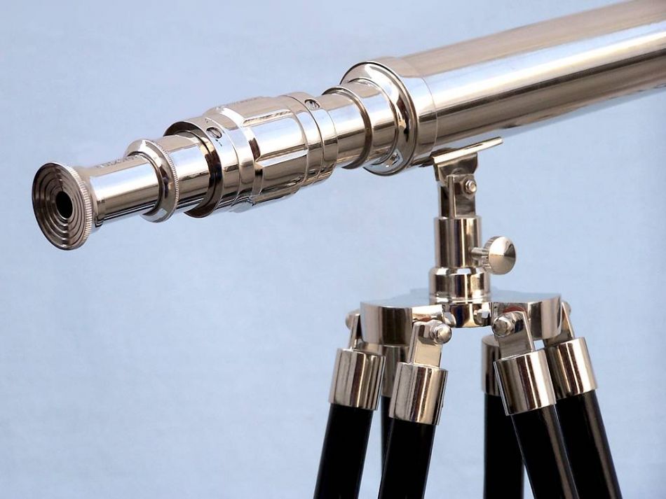 Standing Chrome Harbor Master Telescope 30"