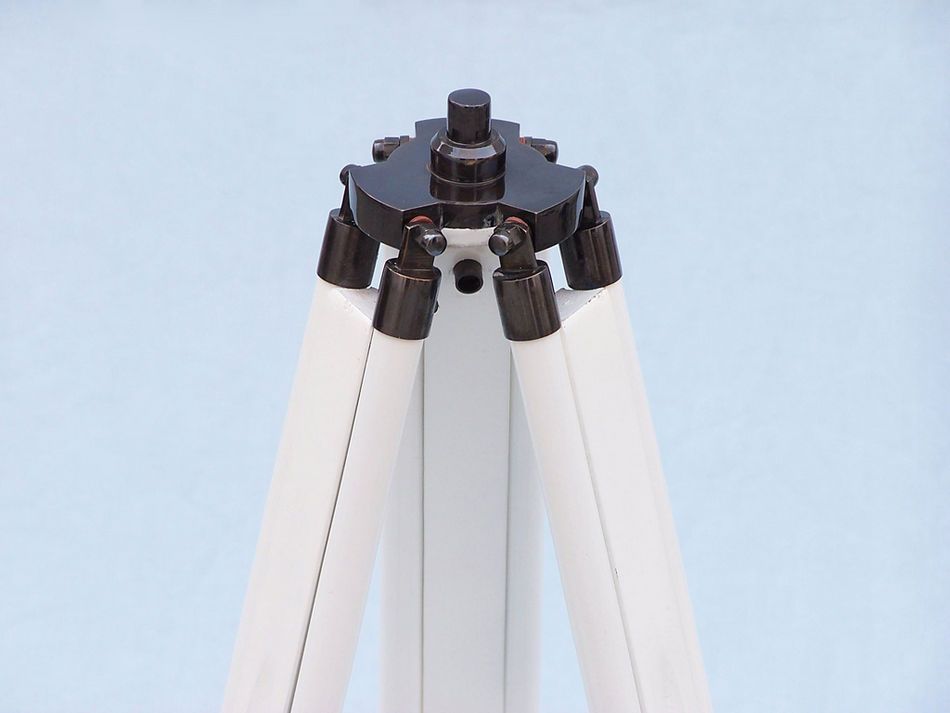 Floor Standing Oil Rubbed Bronze with White Leather Griffith Astro Telescope 50"