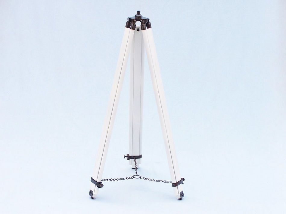 Floor Standing Oil Rubbed Bronze with White Leather Griffith Astro Telescope 50"