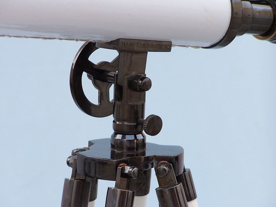 Floor Standing Oil Rubbed Bronze with White Leather Griffith Astro Telescope 50"