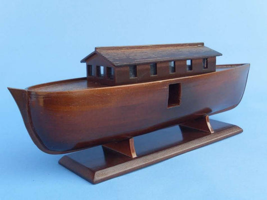Wooden Noah's Ark Model Boat 14"