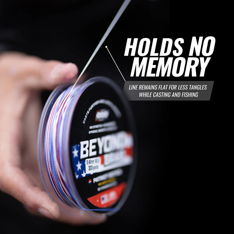 BEYOND BRAID BLACKOUT 8X NO FADE BRAID - ULTRA PERFORMANCE 8 STRAND 300 Yards 8-60lb Test