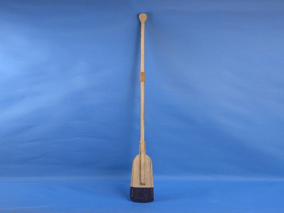 Wooden Rustic St. Lawrence Decorative Squared Rowing Boat Oar with Hooks 50"