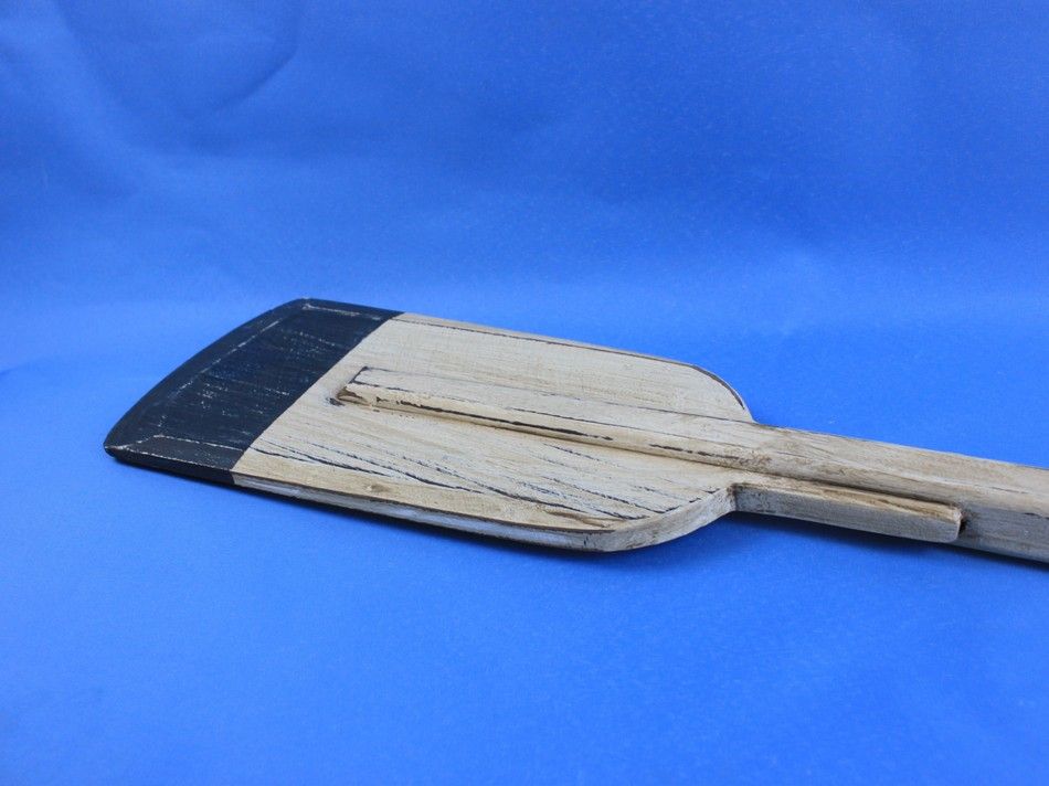 Wooden Rustic St. Lawrence Decorative Squared Rowing Boat Oar with Hooks 50"