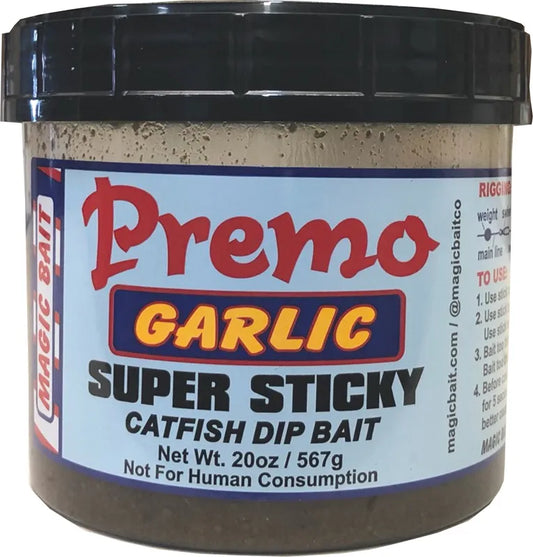 Premo Super Sticky Garlic Catfish Dip Bait with Hooks